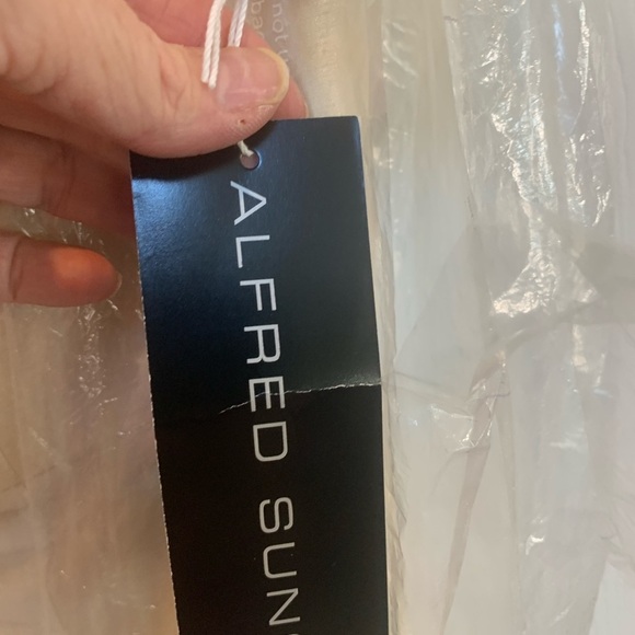 Alfred Sung D734 Bridesmaid Formal Dress Champange Dupioni Bow Open Back Sz 10 - Picture 5 of 7